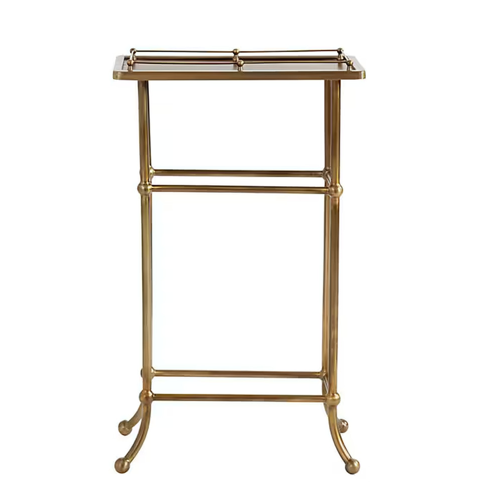 Ballard Designs Brandy Side Table - Antique Brass Finish