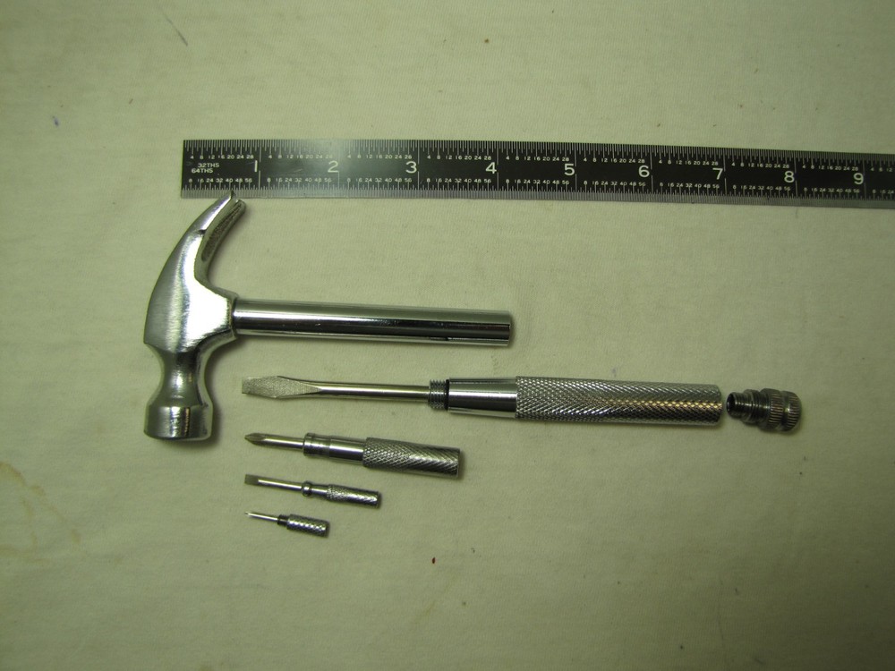 Nesting Hammer & 4 Screw Driver Set UNBRANDED USED