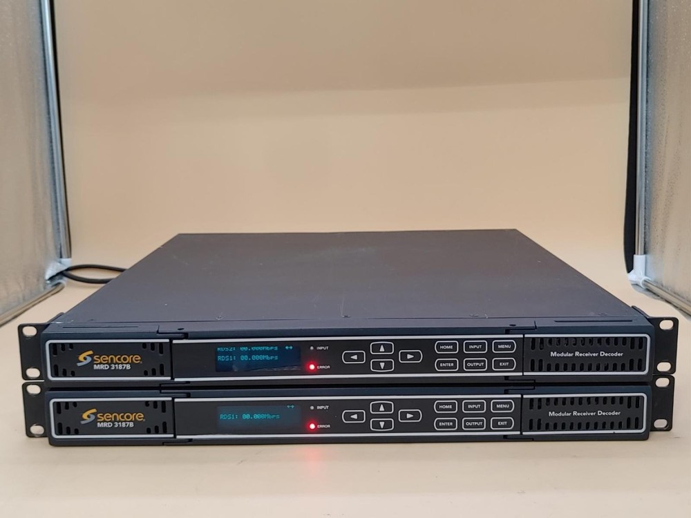 LOT of (2) Sencore MRD 3187B Modular Receiver Decoder IRD w/ HD-SDI Output *READ