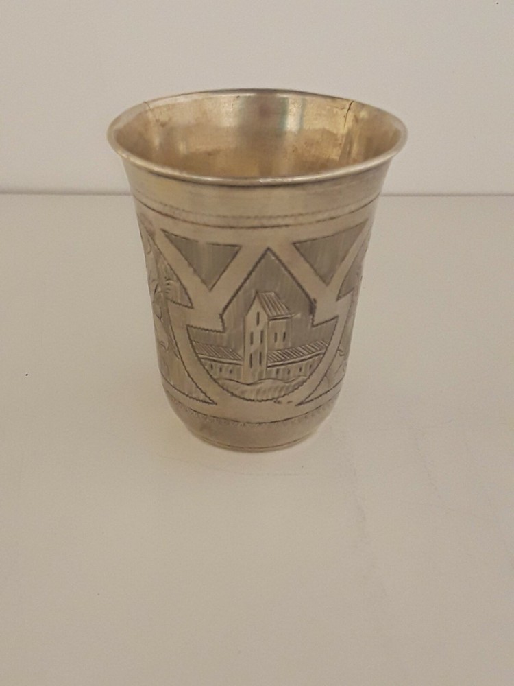 Russian silver 84 vodka cup