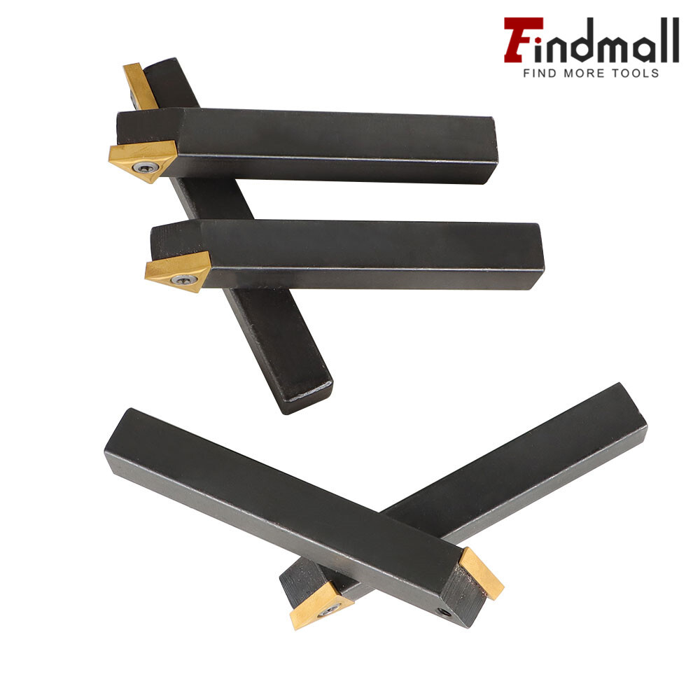 Findmall 5× Insert 1/2" Lathe Indexable Carbide Bits+Turning Tool Bit Holder Kit