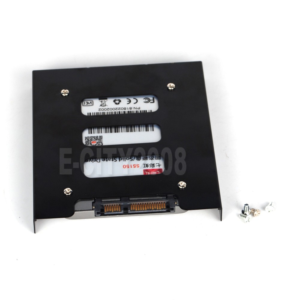2pcs 2.5 to 3.5 Inch HDD SSD Mounting Kit Adapter Bracket SATA Data Power Cable