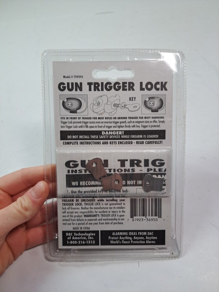 DAC Gun Trigger Lock 3 Count Model #TVP095