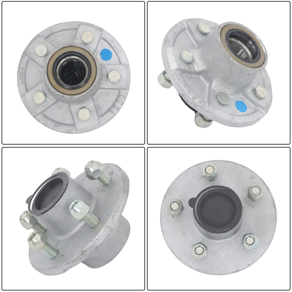 For 3500 lbs. #84 Spindle Pre-Assembled 5 x 4.5" Galvanized Trailer Hub Kit