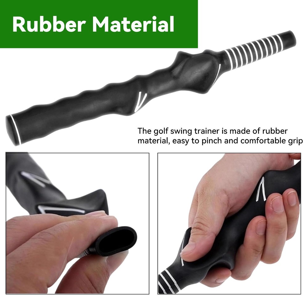 2 PCS Right-Hand Golf Swing Training Grip Aid Standard Teaching Warm Up Trainer
