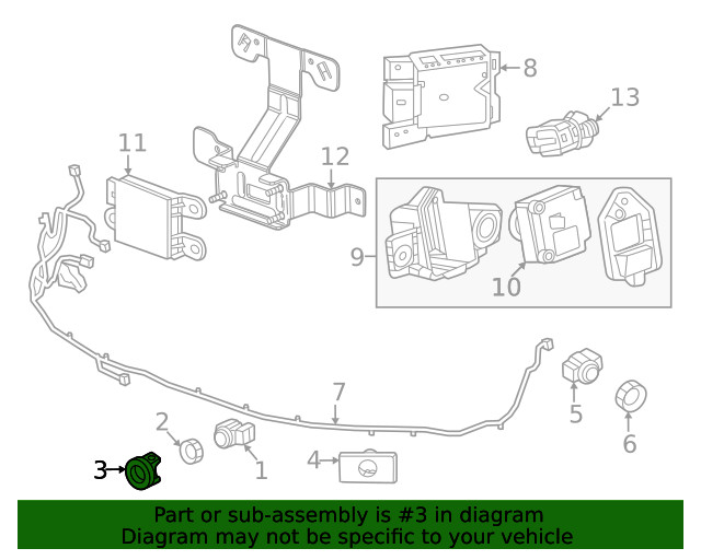 Genuine GM Park Sensor Bracket 26391217