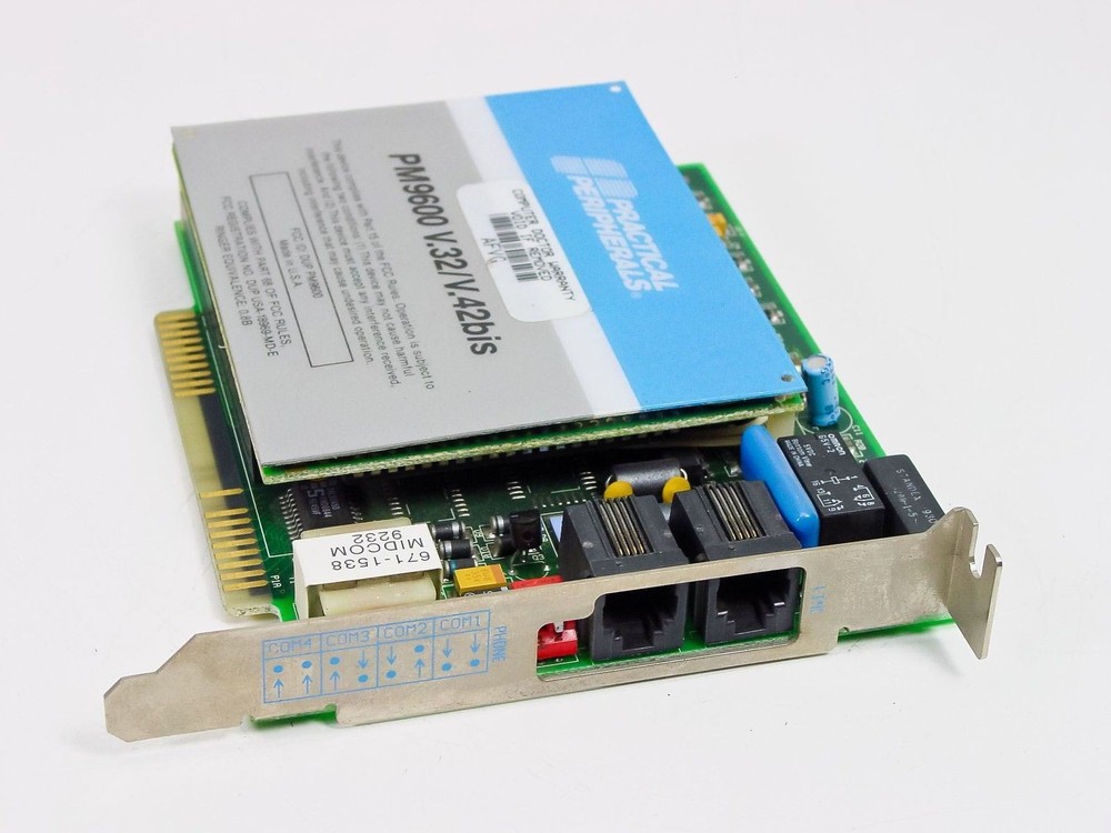 Practical Peripherals PM9600 V/32V/42bis Internal Modem ISA 1991 A1013200