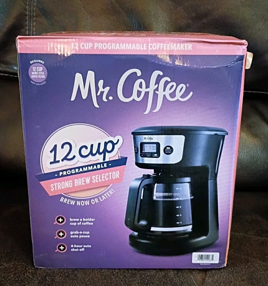 Mr. Coffee 12-Cup Programmable Coffeemaker w/ Strong Brew Selector New Opened