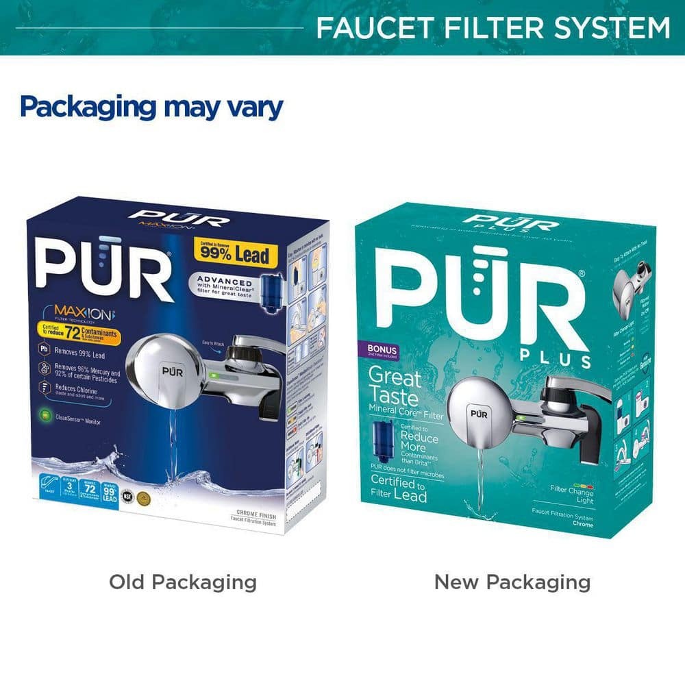 PUR PLUS Faucet Mount Filtration System, Chrome