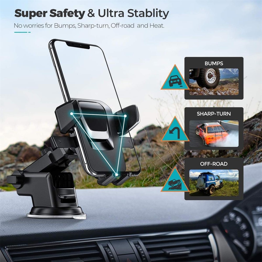 Universal Car Phone Holder Dashboard Windshield Car Mount For Mobile GPS