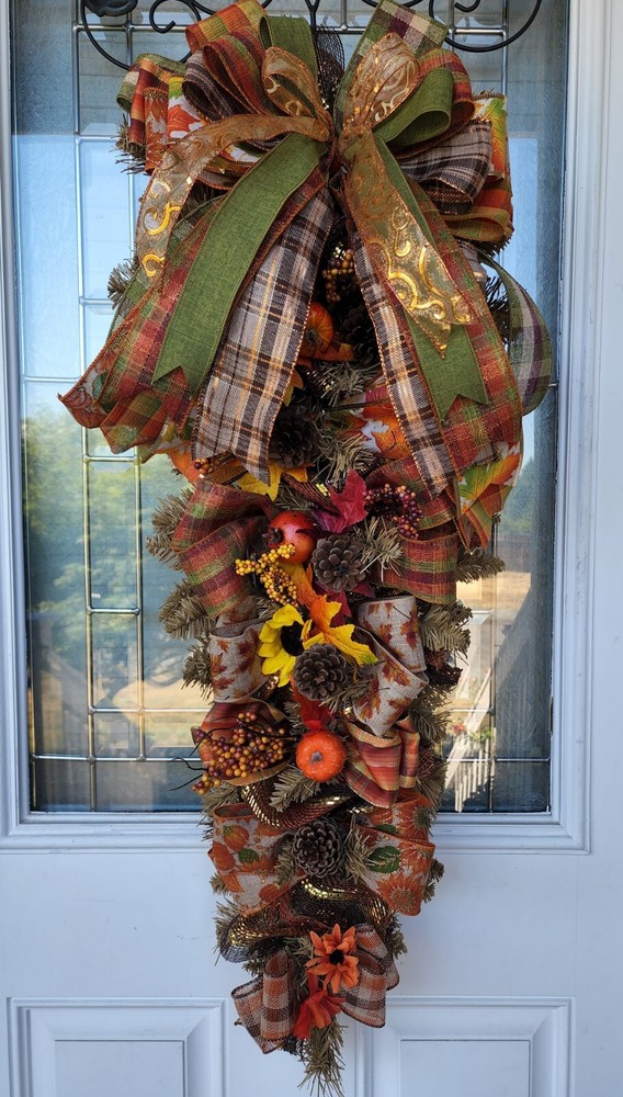 Large Fall Floral Swag
