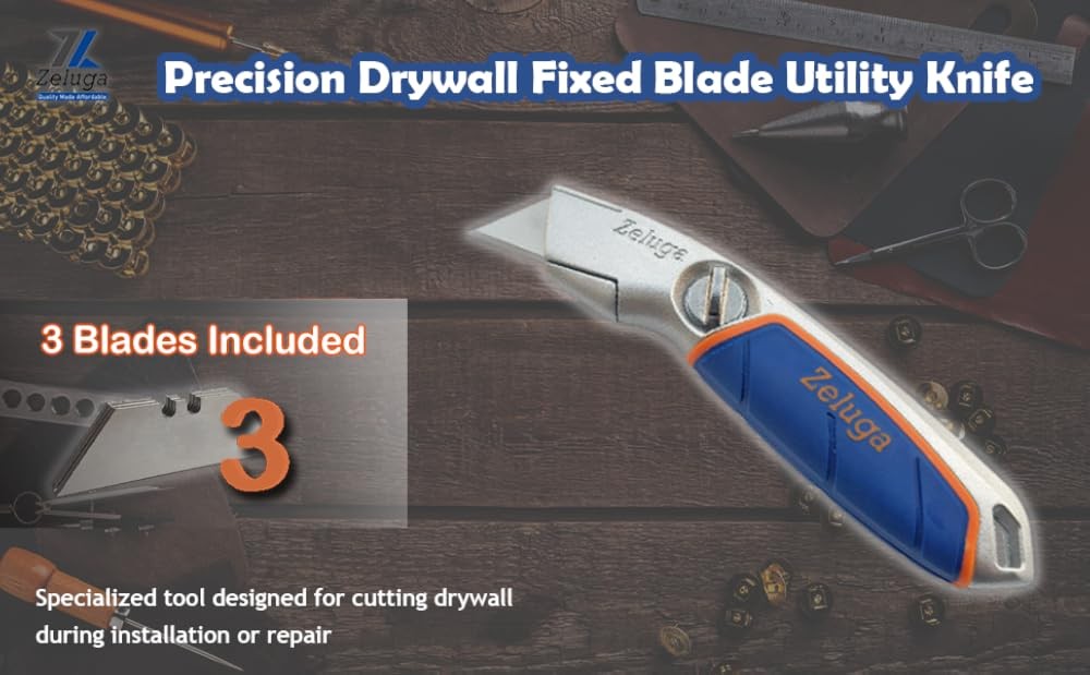 Zel 19-480 Precis Drywall Fixed Blade Utility Knife