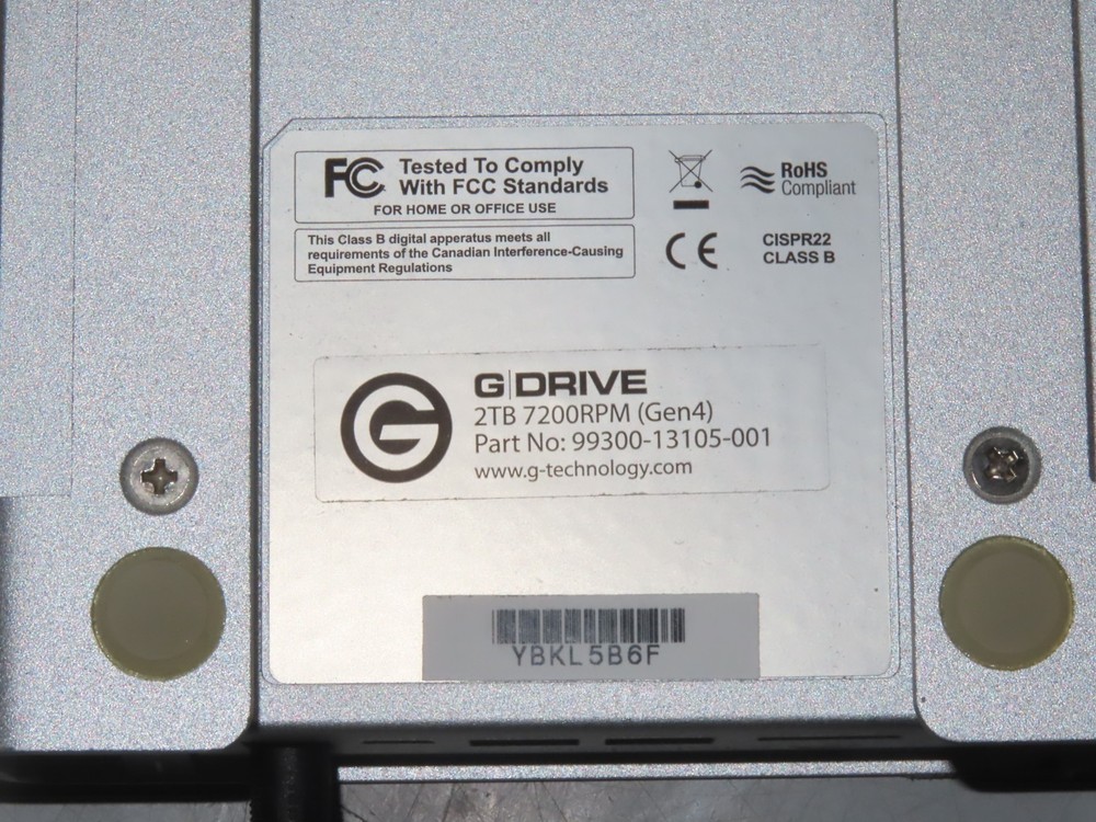 G-Technology G-Drive 2 TB External Hard Drive eSATA USB 2.0 FireWire