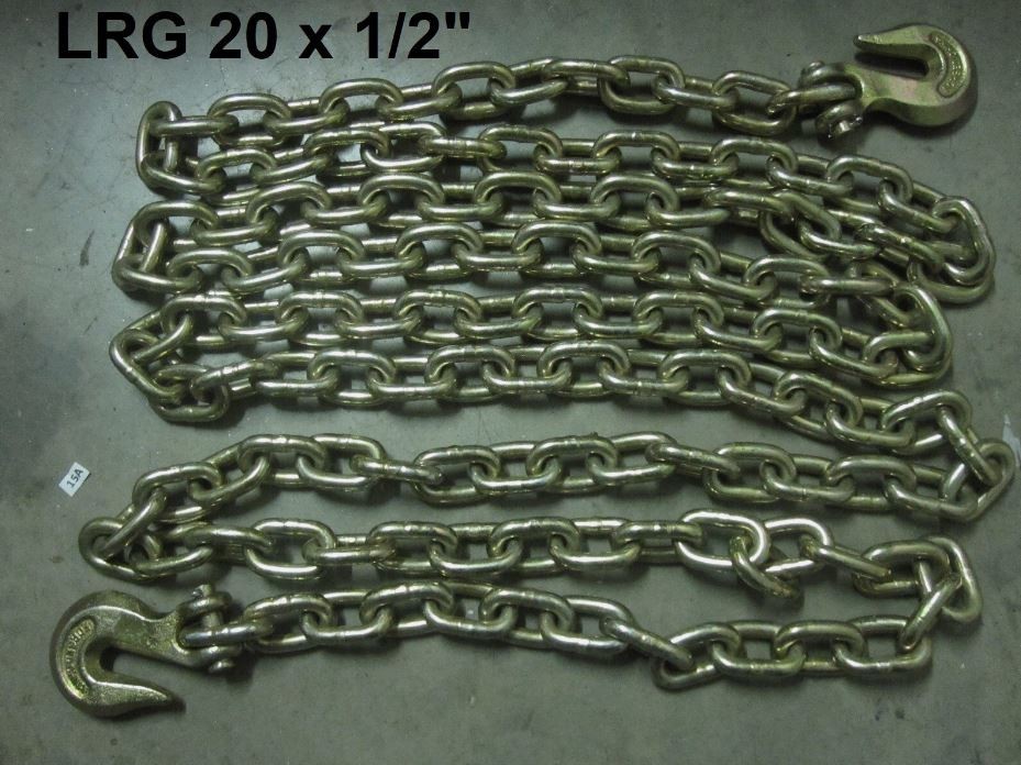 1/2" X 20' Truck Tie Down Binder Chain Transport Chain Tow Chain w/Grab Hook G70
