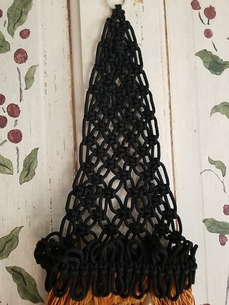 Macrame Witch Fiber Art Wall Hanging Decor