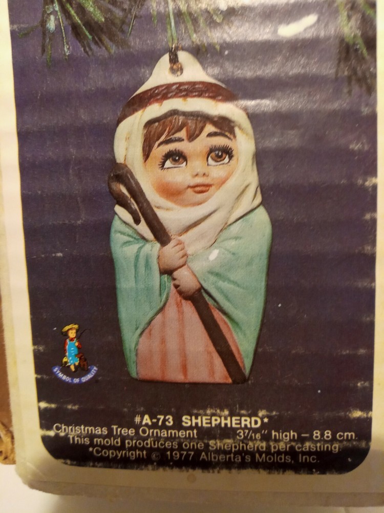 Shepherd Ornament Ready to Paint Ceramic Bisque