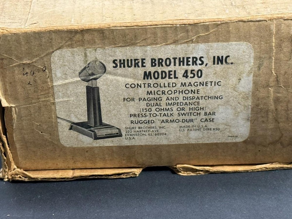 Sure Aerotron Base Microphone w/ 450 Box Untested