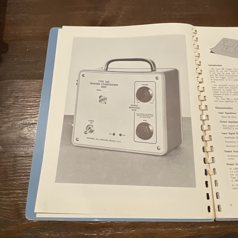 Tektronix Type 280 Trigger Countdown Unit Instruction Manual 070-350