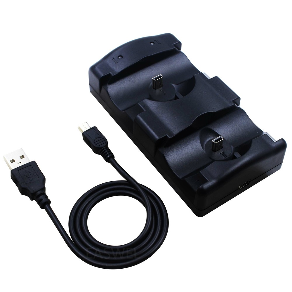 USB Dual Charger Charging Dock Station for Sony PS3 Move Controller VideoGame