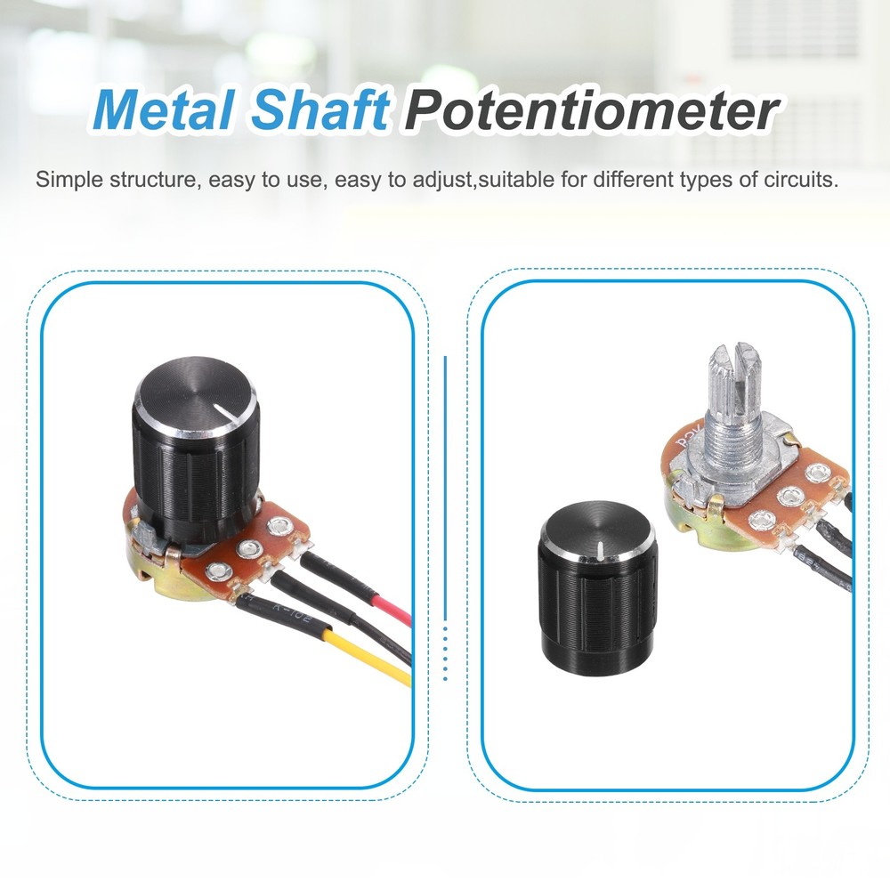 3Pcs WH-148 Potentiometer 3Pins B2K±20% Ohm Variable Resistor with 3 Knobs