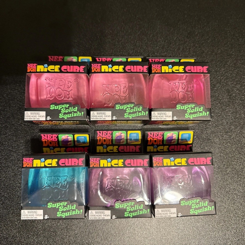 Nee Doh Nice Cube Squishy Stress – Super Solid Fidget Cube, Stress Relief