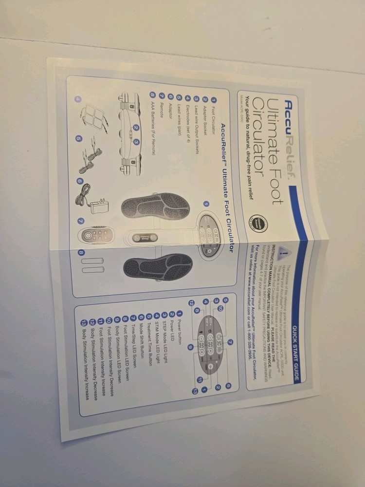 AccuRelief Ultimate Foot Circulator with Remote