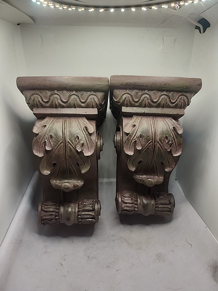 Pair Vintage Corbels Plaster Architectural Trims