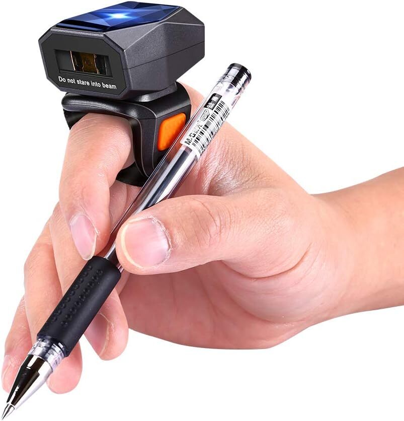 Eyoyo 1D Laser Barcode Scanner Wireless Wearable Finger Ring PC Scanner Reader