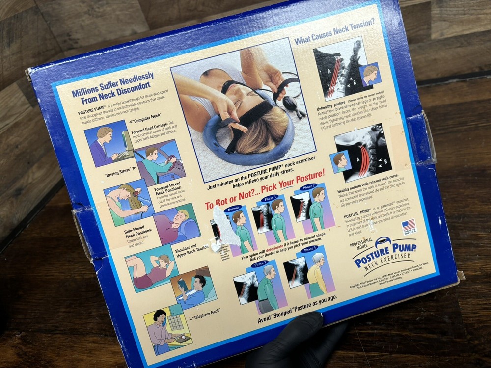 Posture Pump Professional Model Neck Exerciser Cervical Disc Hydrator USED