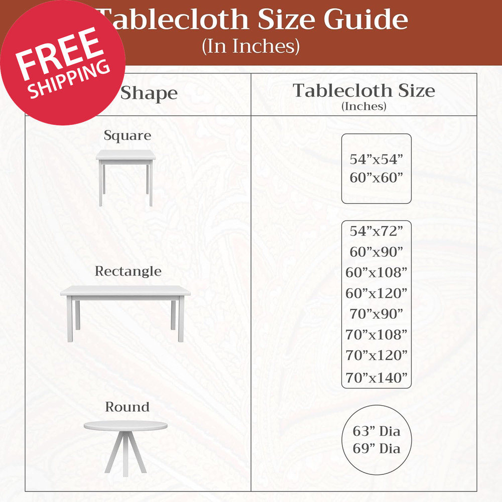 Table Cloth Rectangle Table 100% Cotton 60 X 108 Inches Fall Tablecloth Reusable