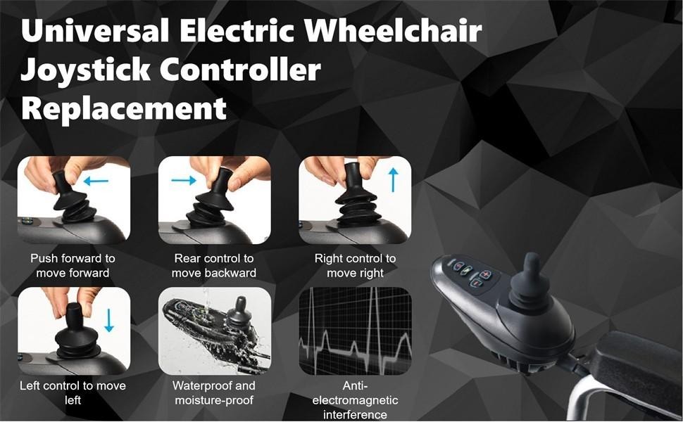 24V Dual D Motor Eletric Wheelchair 2Pin Joystick Controller Forward Reverse