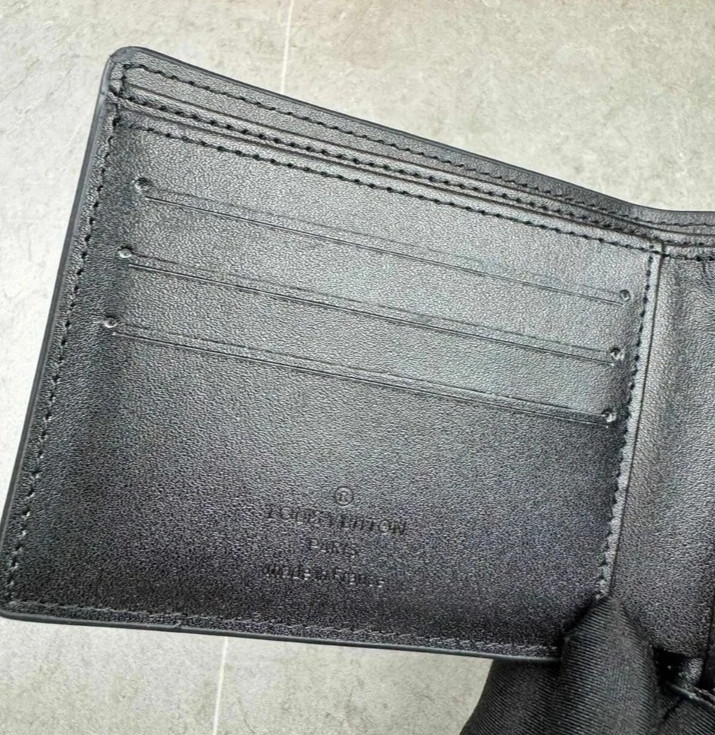 Louis Vuitton Eclipse LV Monogram Black Leather Bifold Wallet W/Box