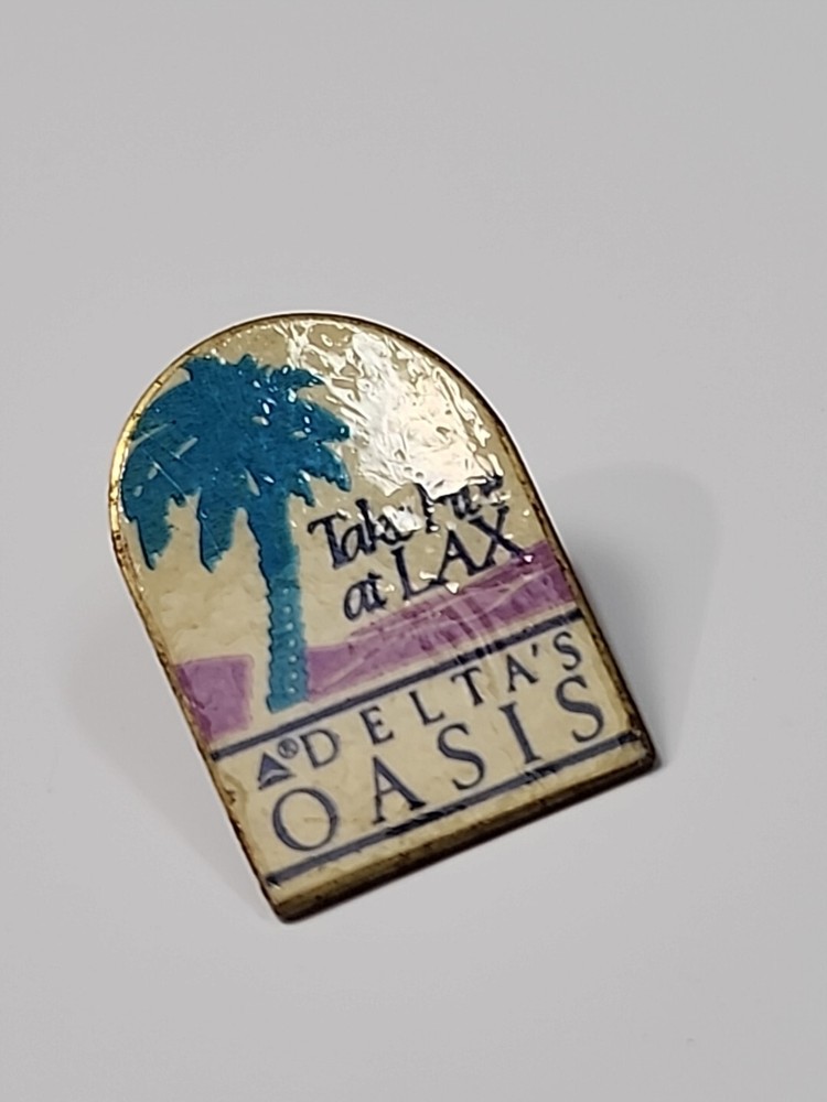 Delta's Oasis Lapel Pin Take Five At LAX