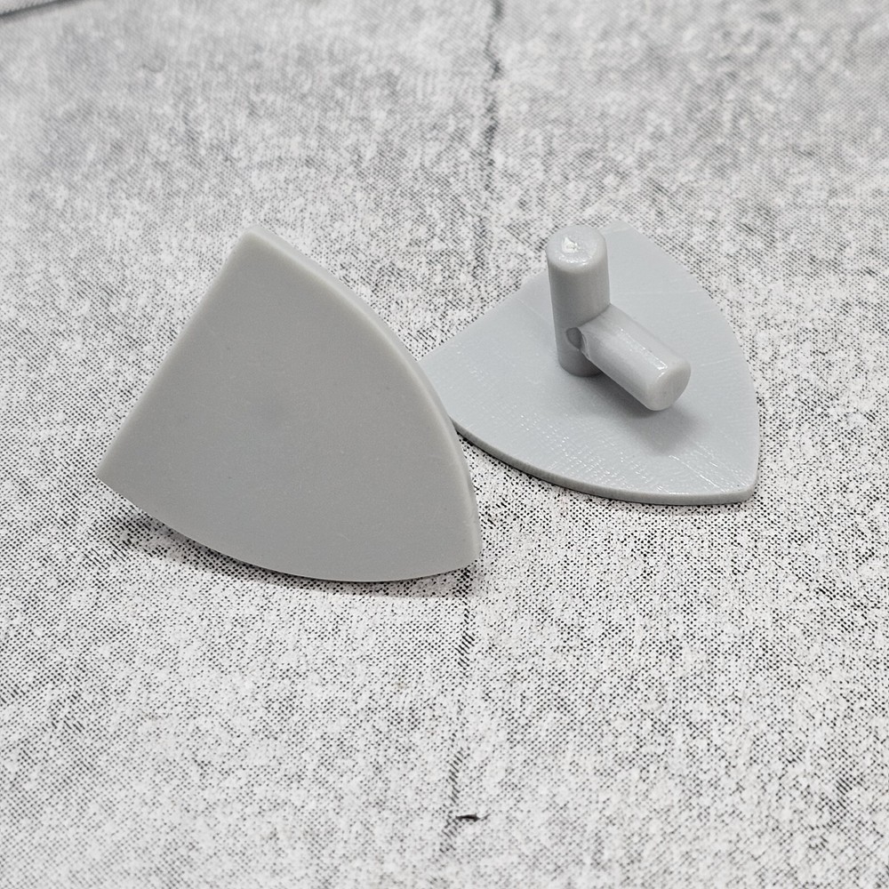 5pack Custom classic Plain Gray Shield Block Accessory for Minifigure A7CSGY1