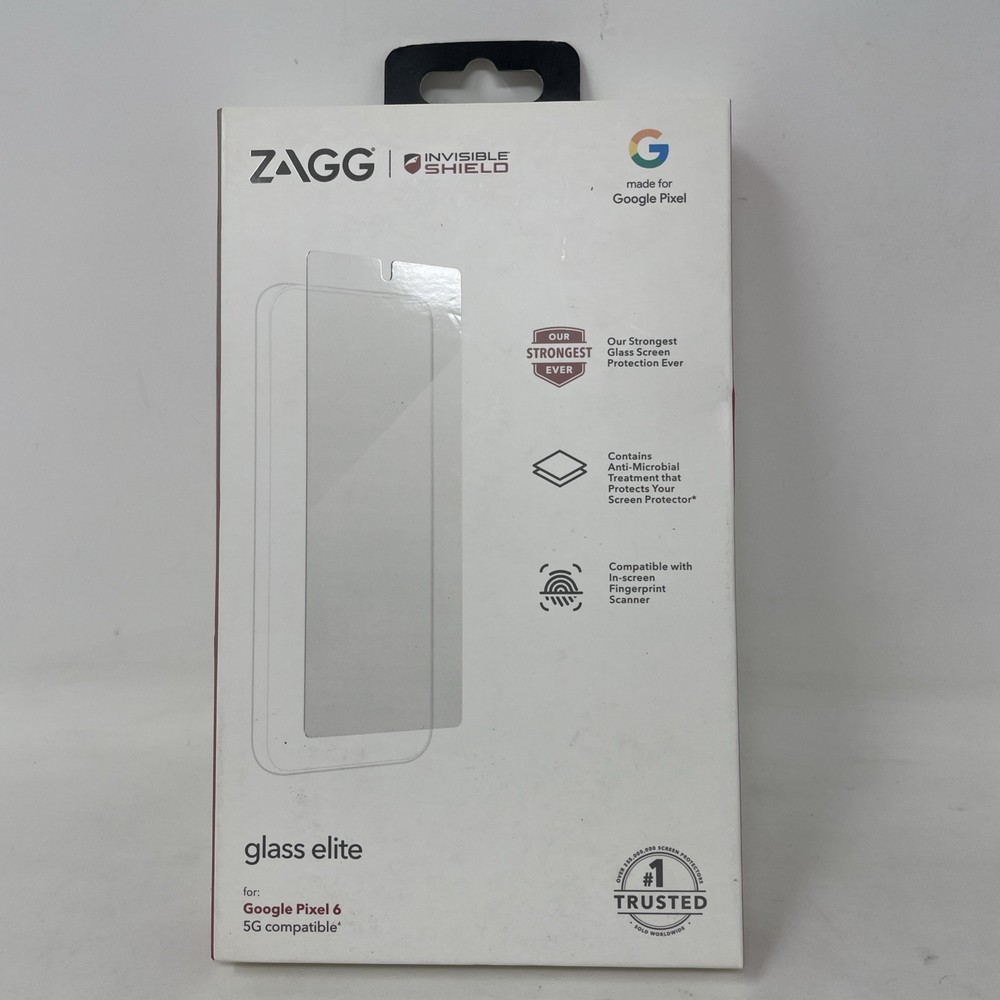 Zagg Glass Elite Screen Protector for Google Pixel 6 5G, Invisible Shield
