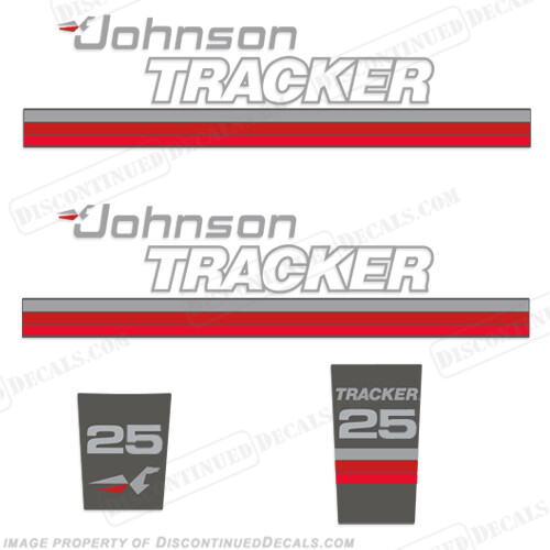 Fits Johnson 1989 - 1990 Tracker 25hp Decal Kit