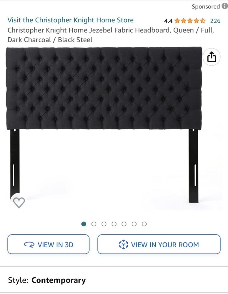 Black queen headboard/full