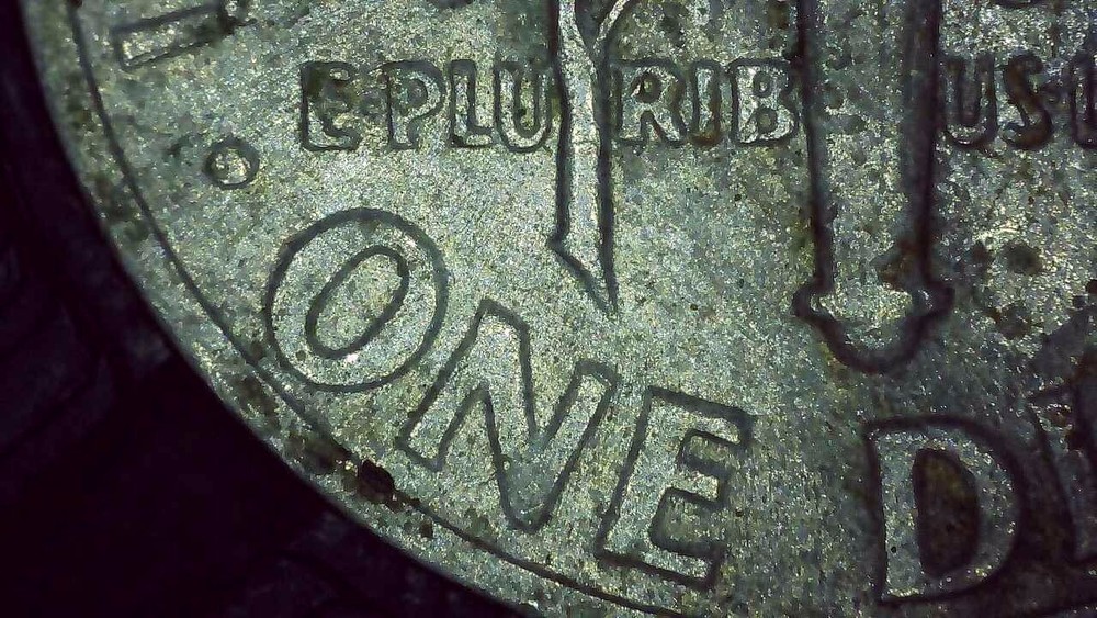 1965 Dime error collar clash and DDO on GOD