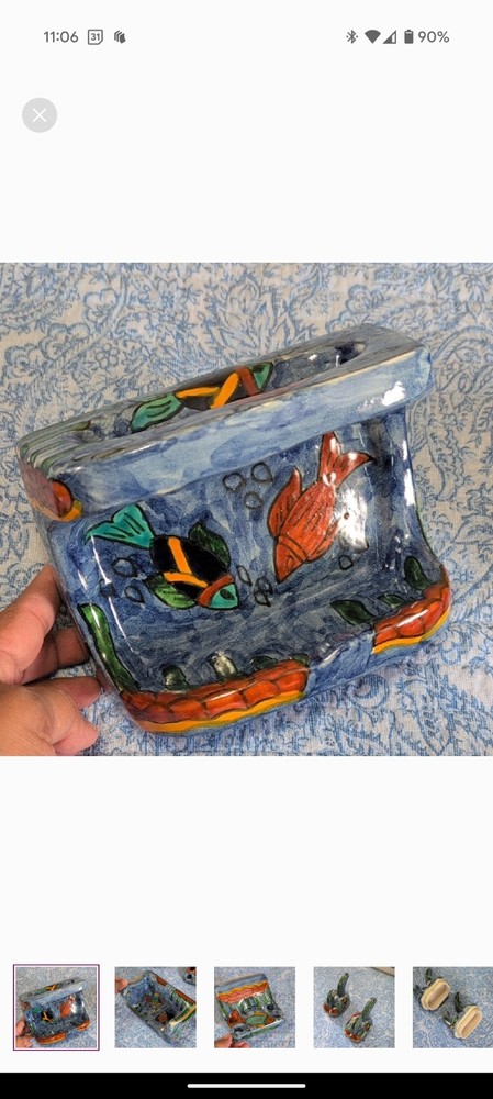 Original Hand Painted Talavera Bathroom Set