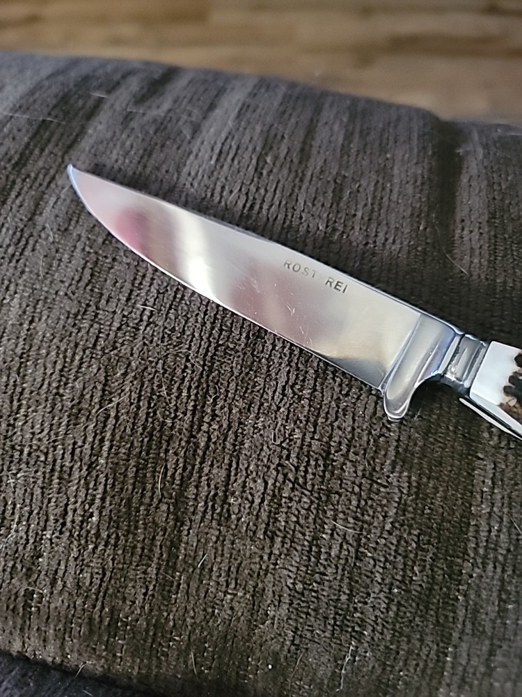Solingen Germany Rostfrei Hunting Knife, Stag Handle