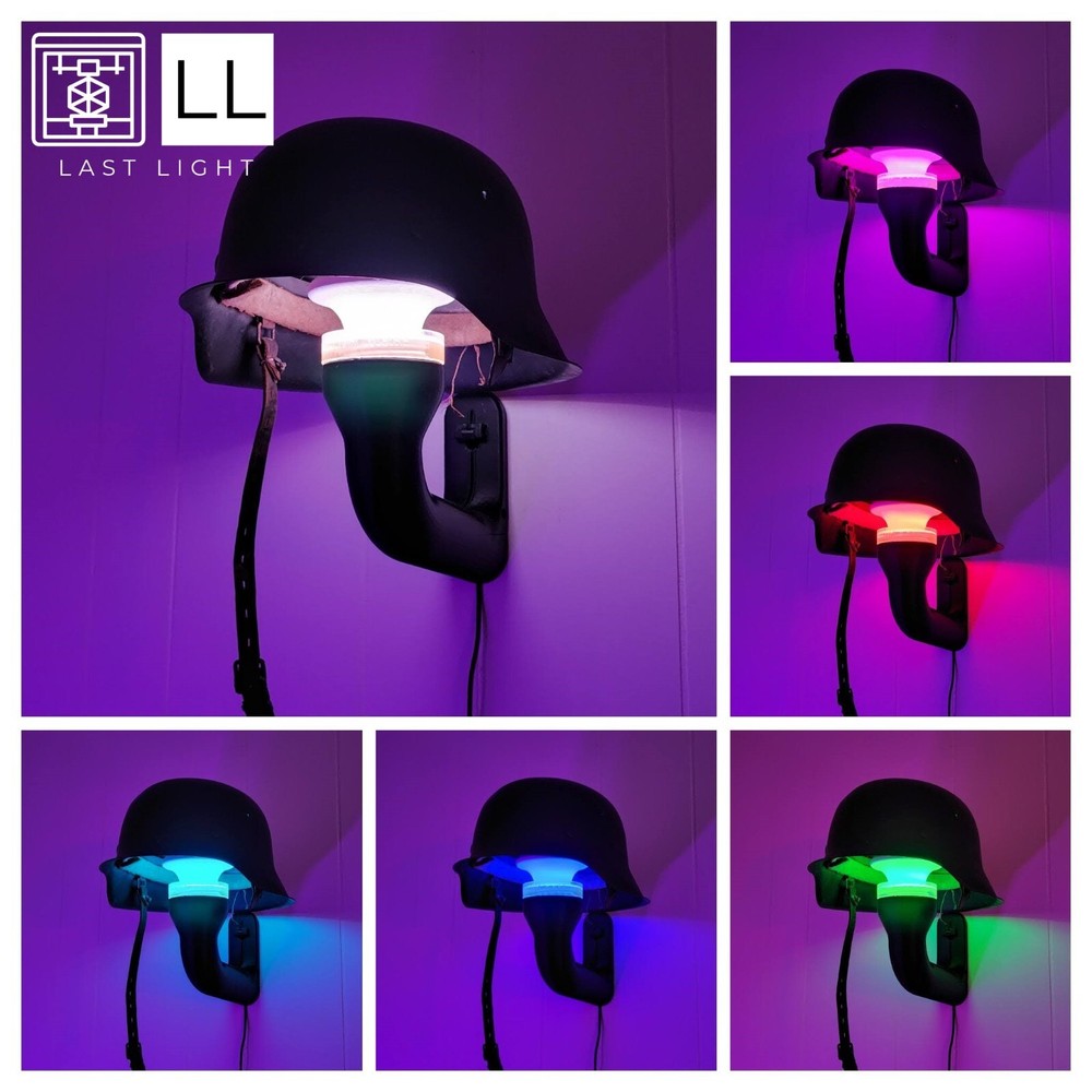Helmet Wall Display - Remote Controlled - USB Powered LED
