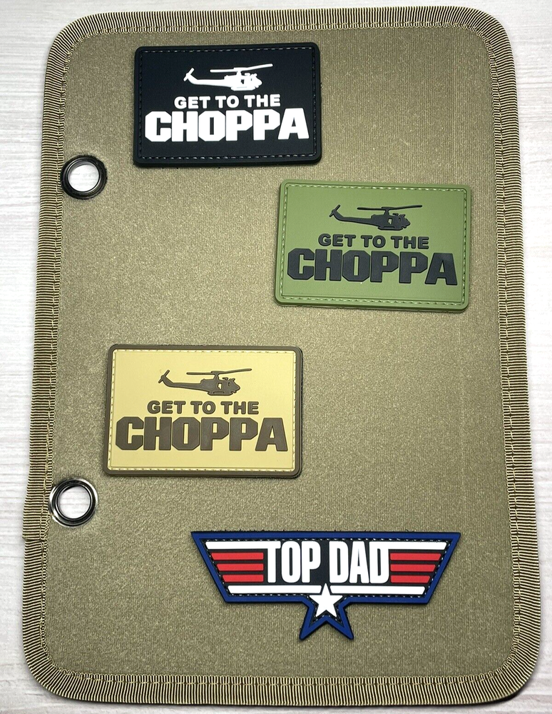 Top Dad PVC Patch - Tactical Morale Patch - Hook Back Gun Air Force Patch