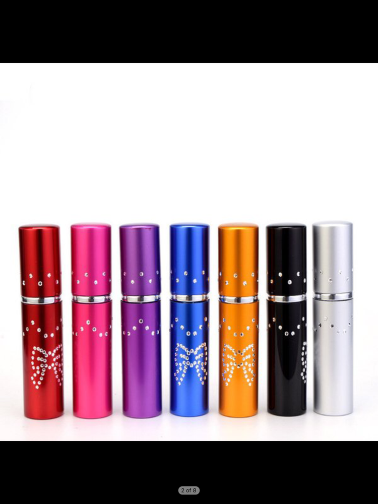 14 Pack, 5ml Ribbon Spray Perfume Bottles, EMPTY Bottles