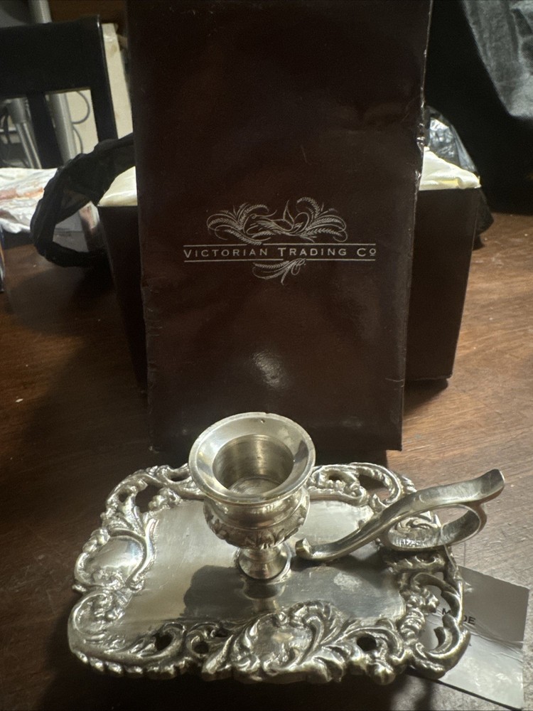 Victorian Trading Co Silverplate Single Candle Holder