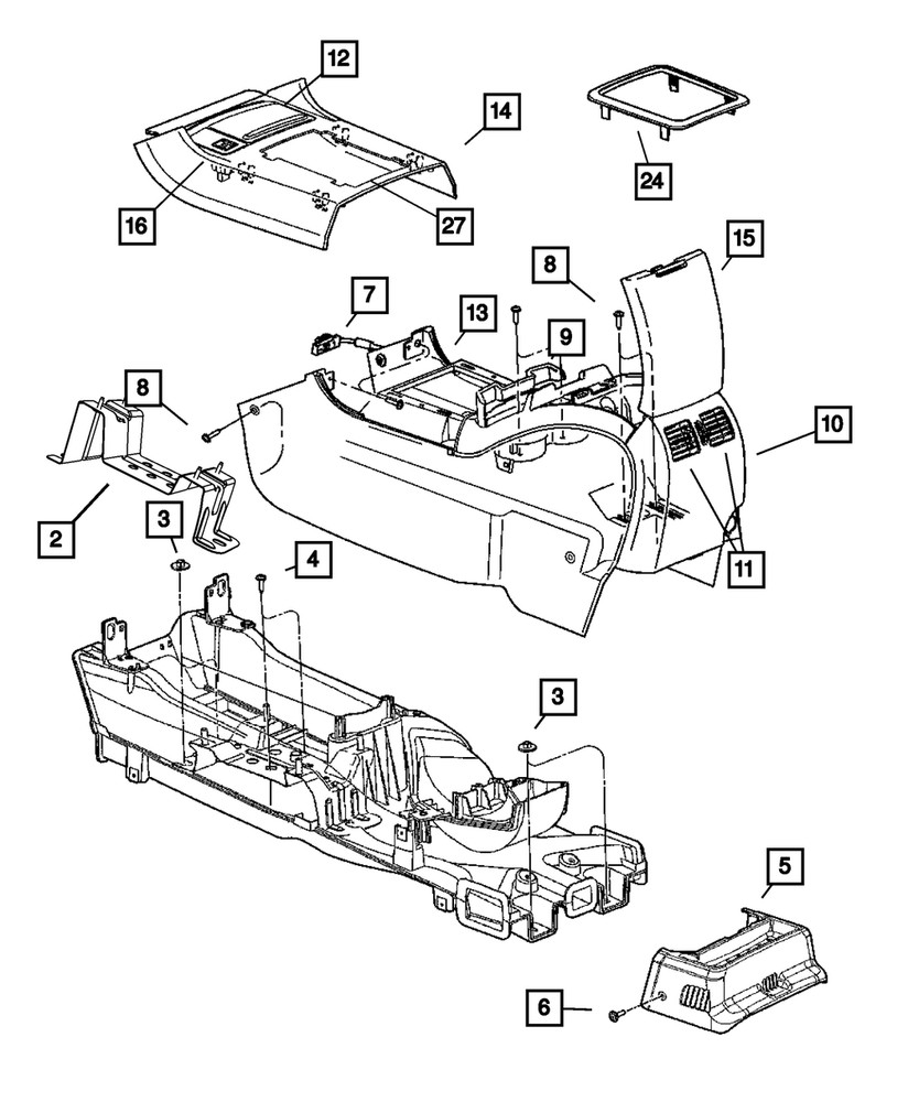 Genuine Mopar Gear Shift Indicator Bezel 5082049AA