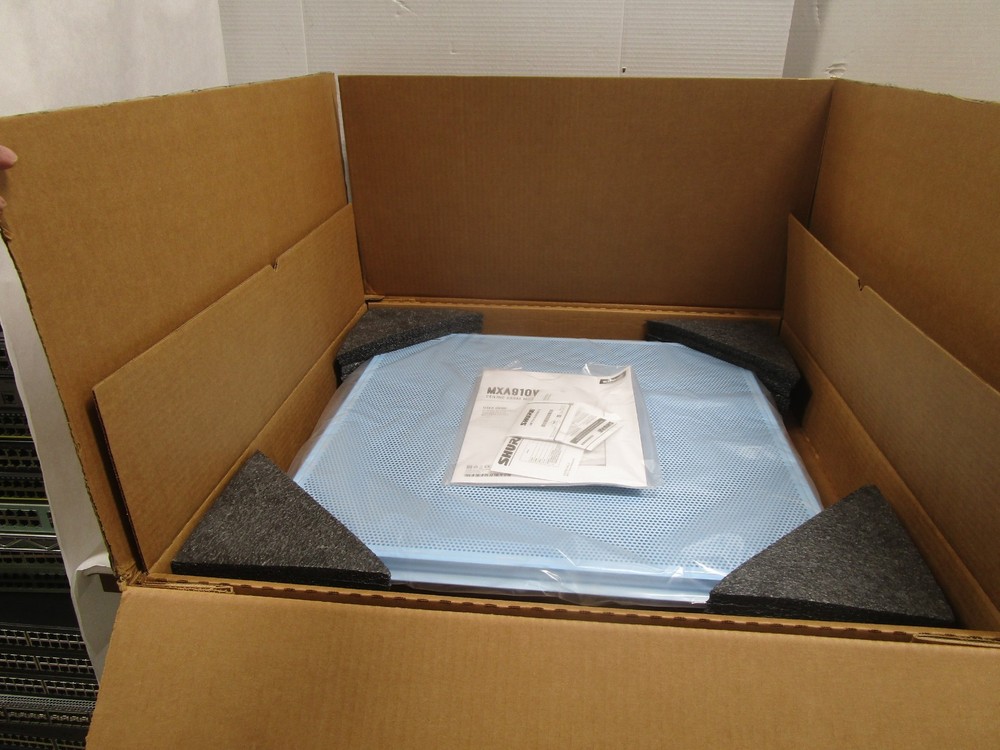 SHURE MXA910W US 24x24 Ceiling Array Microphone White NEW OPEN BOX FREE SHIP