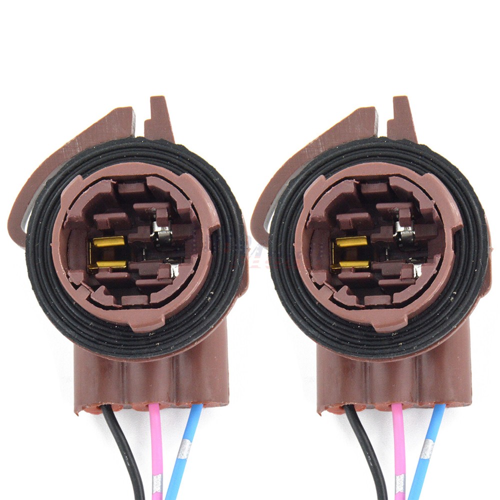 2pcs 3157 4157 Bulb Socket Brake Turn Signal Light Harness Wire Plug Connector