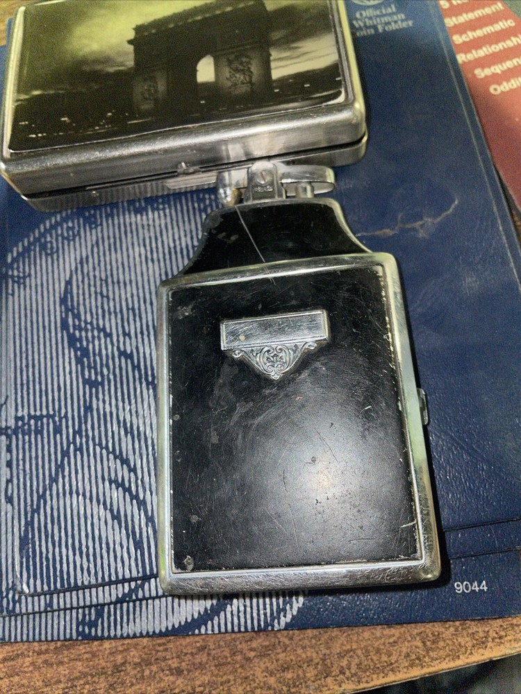 Vintage Lot Ronson Combo Cigarette Lighter & Cigarette Case Plus A Extra Case