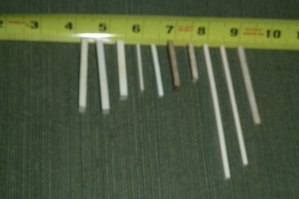Assorted Older Used Vintage Guitar Bone Nut Blanks - Item TE