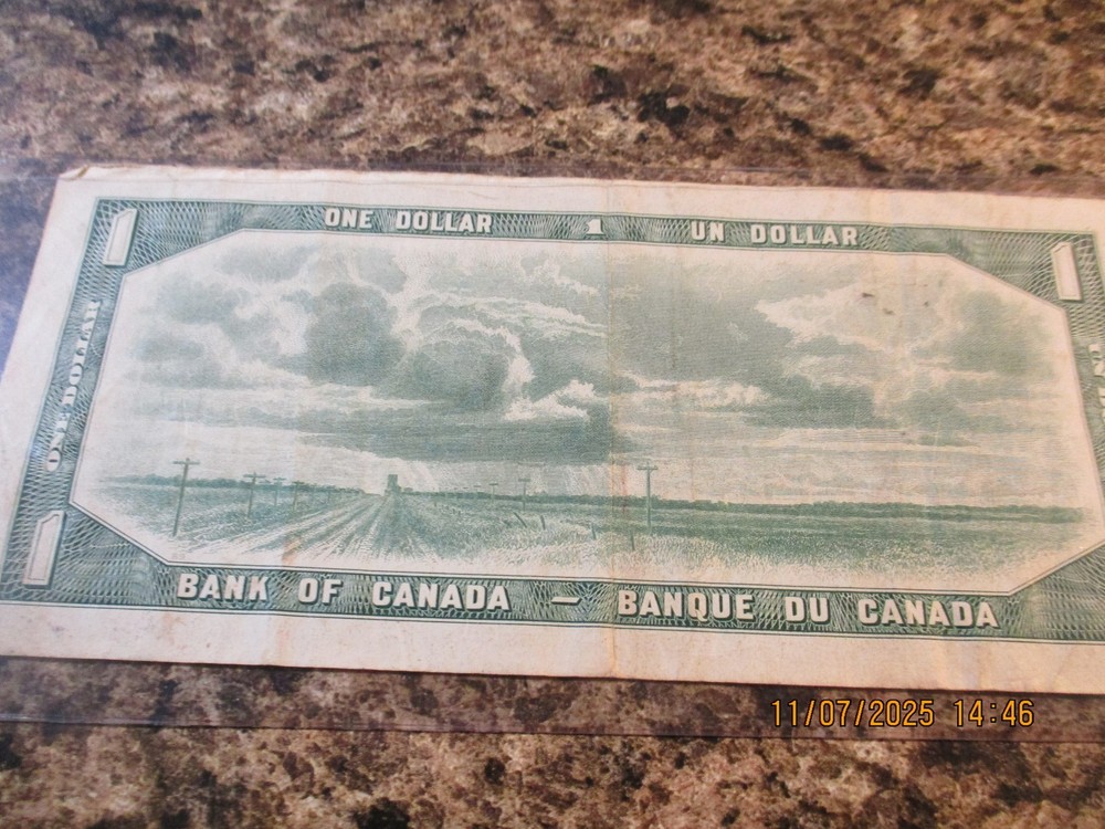 1954 CANADA $1 DOLLAR NOTE 879